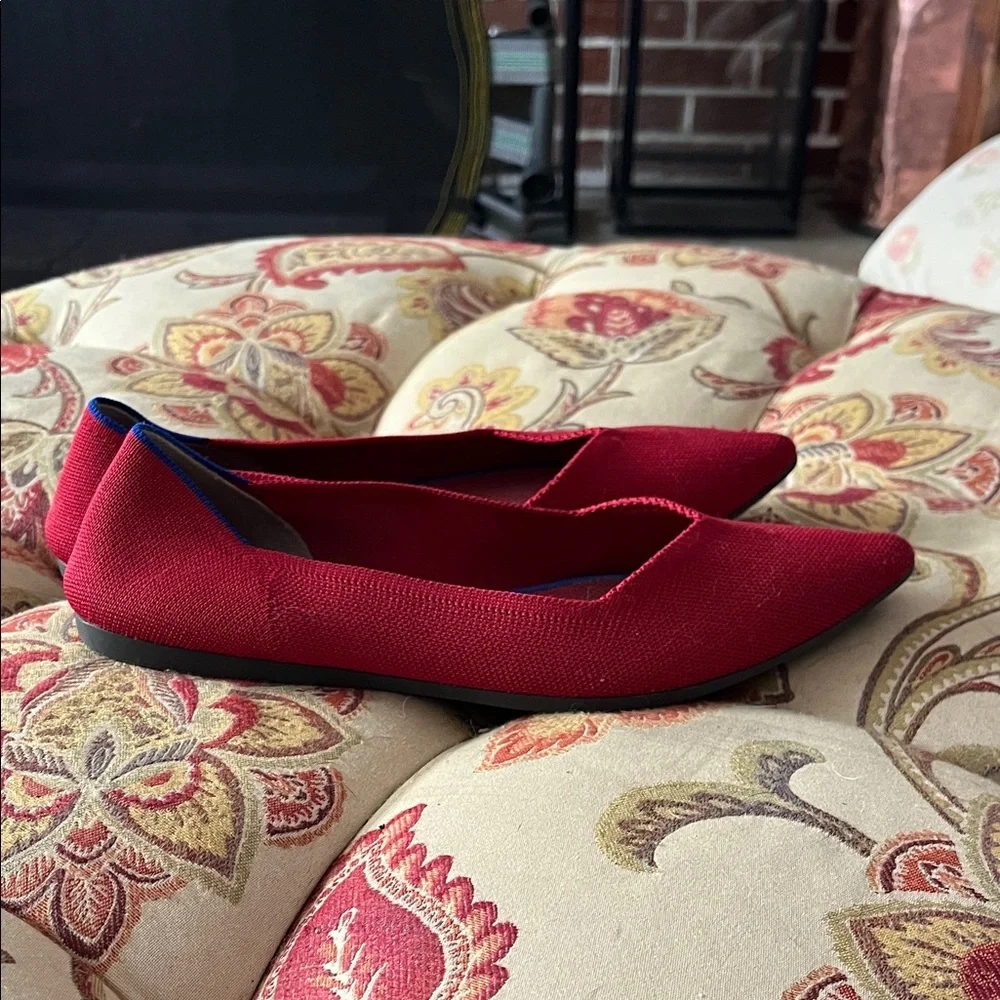 Rothy's Women's Scarlet Red Pointed Flats - Picture 4 of 10